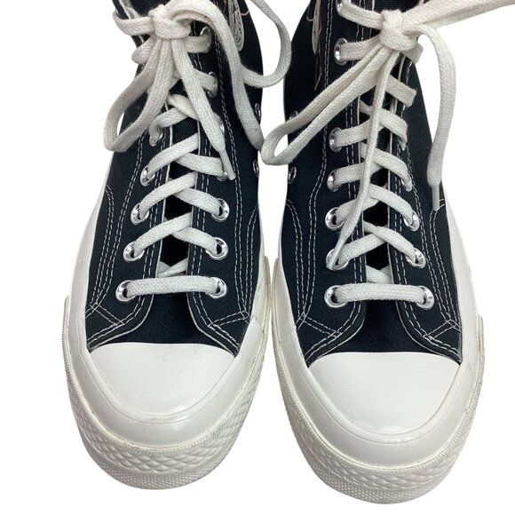 Converse All Star Floral Embroidered High Top Sneakers Womens 9 Black Canvas - Picture 3 of 14